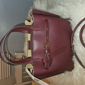 Michael Kors EMILIA Leather Satchel * Oxblood NWT
